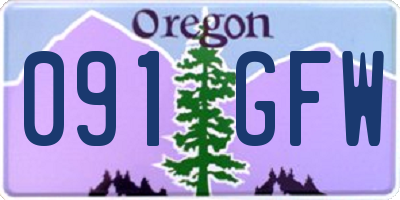 OR license plate 091GFW