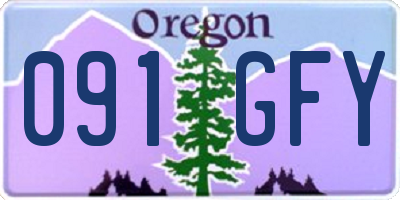 OR license plate 091GFY