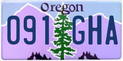 OR license plate 091GHA
