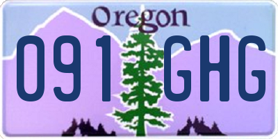 OR license plate 091GHG
