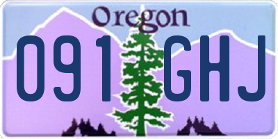 OR license plate 091GHJ