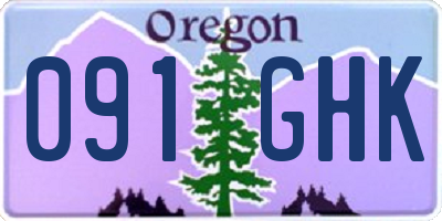 OR license plate 091GHK