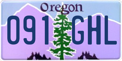 OR license plate 091GHL