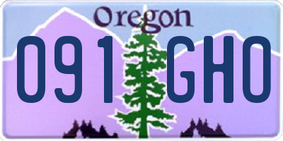 OR license plate 091GHO