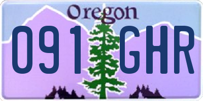 OR license plate 091GHR