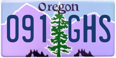 OR license plate 091GHS