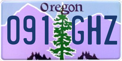 OR license plate 091GHZ
