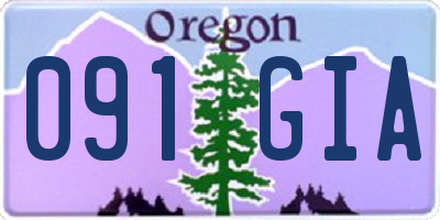 OR license plate 091GIA