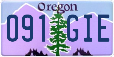 OR license plate 091GIE