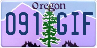OR license plate 091GIF