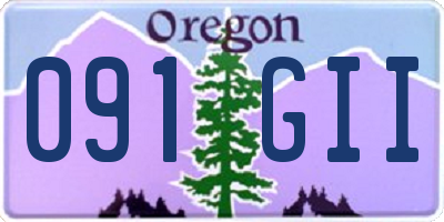 OR license plate 091GII