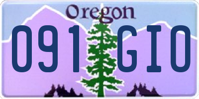 OR license plate 091GIO