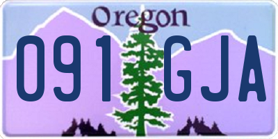 OR license plate 091GJA