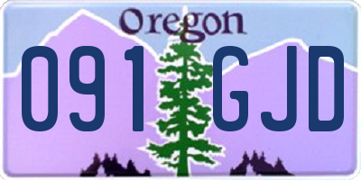OR license plate 091GJD