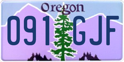 OR license plate 091GJF
