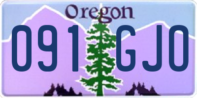 OR license plate 091GJO