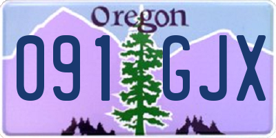 OR license plate 091GJX