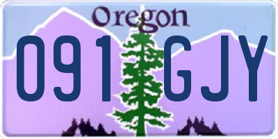 OR license plate 091GJY