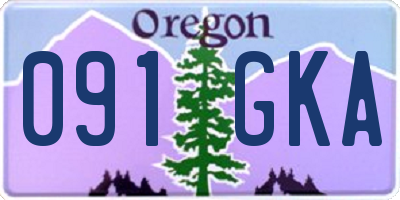 OR license plate 091GKA