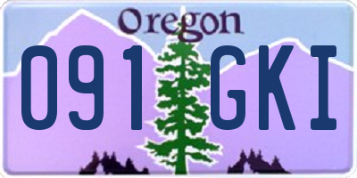 OR license plate 091GKI