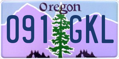 OR license plate 091GKL