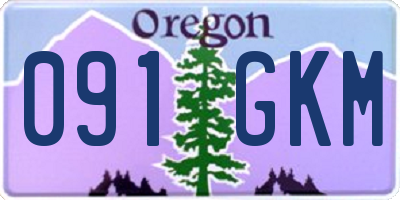 OR license plate 091GKM