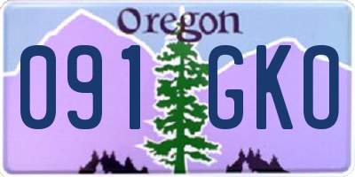 OR license plate 091GKO