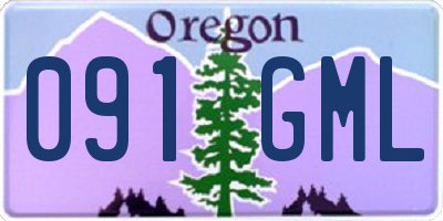 OR license plate 091GML