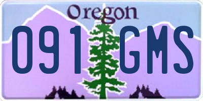 OR license plate 091GMS
