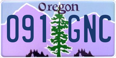 OR license plate 091GNC