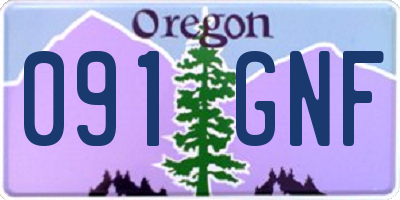 OR license plate 091GNF