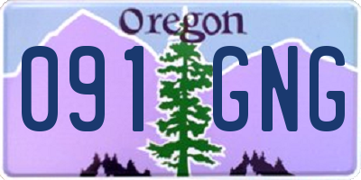 OR license plate 091GNG
