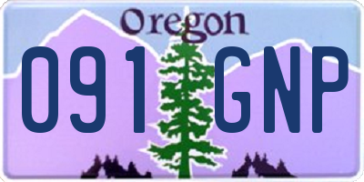 OR license plate 091GNP