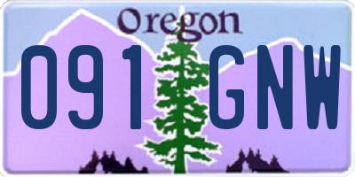 OR license plate 091GNW