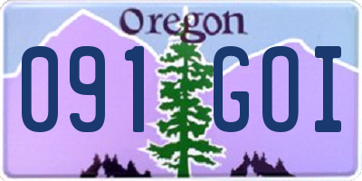 OR license plate 091GOI