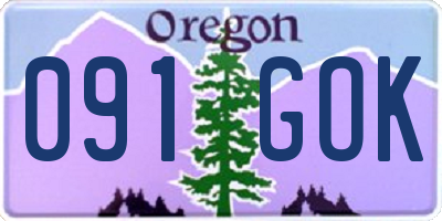 OR license plate 091GOK