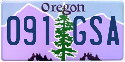 OR license plate 091GSA