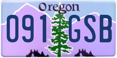 OR license plate 091GSB