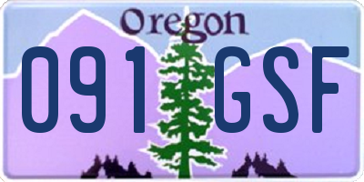 OR license plate 091GSF