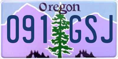 OR license plate 091GSJ