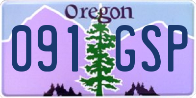 OR license plate 091GSP