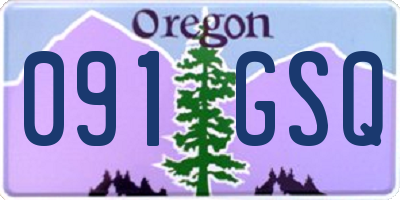 OR license plate 091GSQ