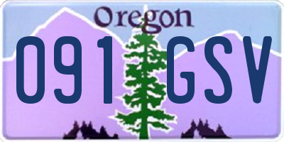 OR license plate 091GSV