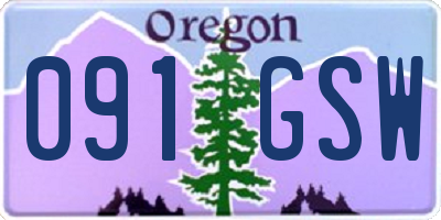 OR license plate 091GSW