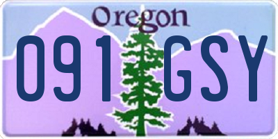 OR license plate 091GSY