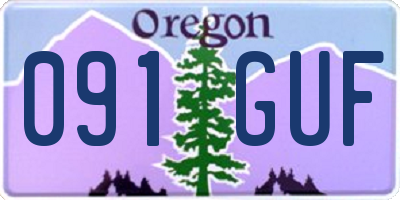 OR license plate 091GUF