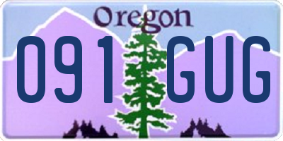 OR license plate 091GUG
