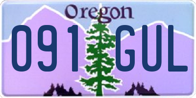 OR license plate 091GUL