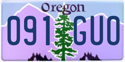 OR license plate 091GUO