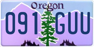 OR license plate 091GUU